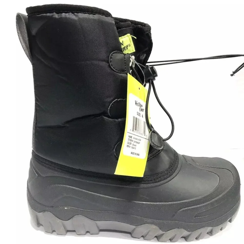 Western Chief Kids’ Arcterra EX, Snow Boots Black Size 4 M Big Kid